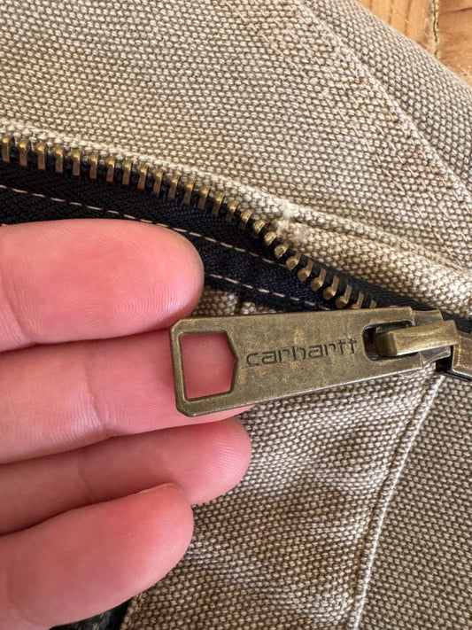 J97 Carhartt Plaid Cream Detroit Jacket