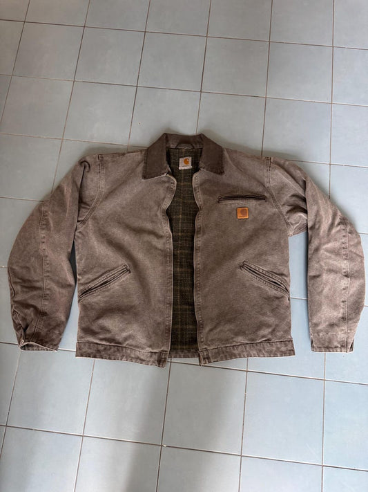 Great Condition Detroit J97 Carhartt Plaid Detroit Black PTRL Jacket - M