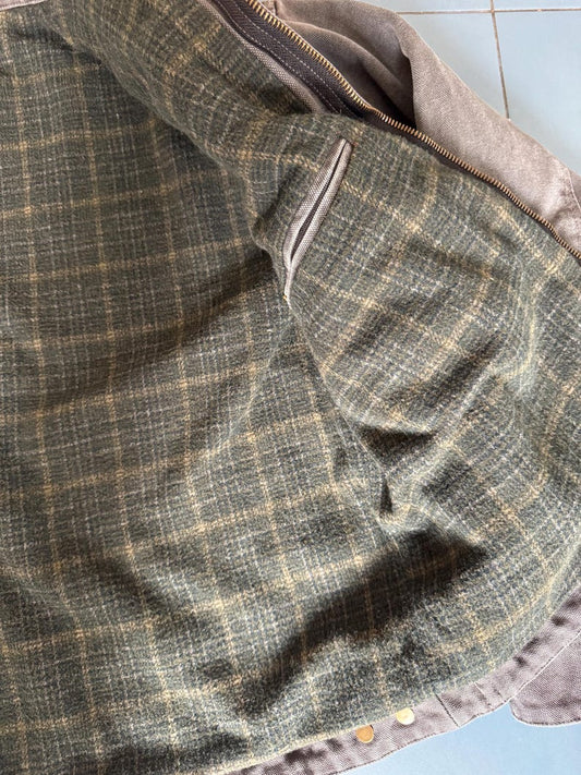 Great Condition Detroit J97 Carhartt Plaid Detroit Black PTRL Jacket - M